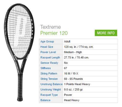 Prince Textreme Premier 120 Tennis Rackets