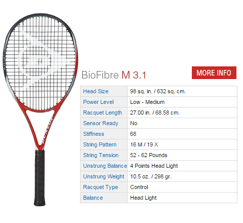Dunlop Biofibre 100 Tennis Racket