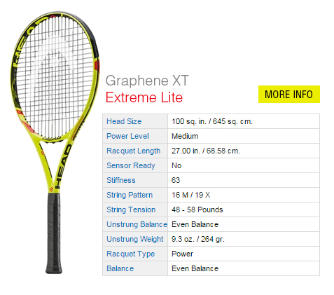 Head Graphene XT Extreme Lite Tennis Racket