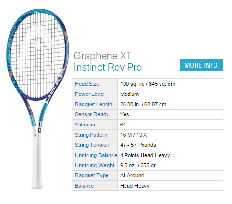 Head Graphene XT Instinct Rev Pro Tennis Racket