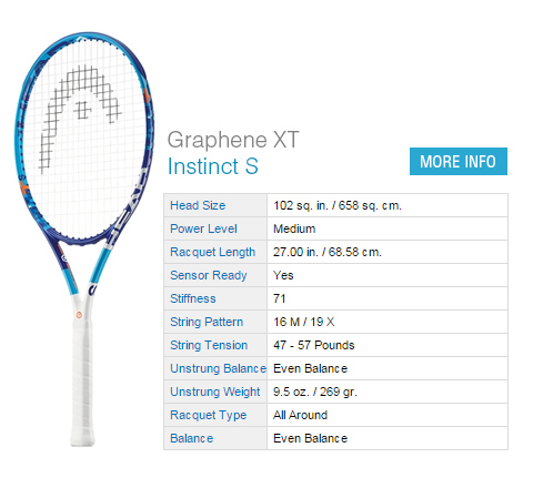 Head Graphene XT Instinct S Tennis Racket