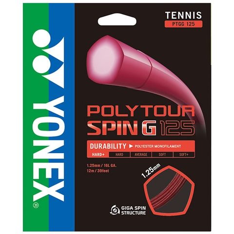  Yonex Poly Tour Spin G 125 Tennis String Set