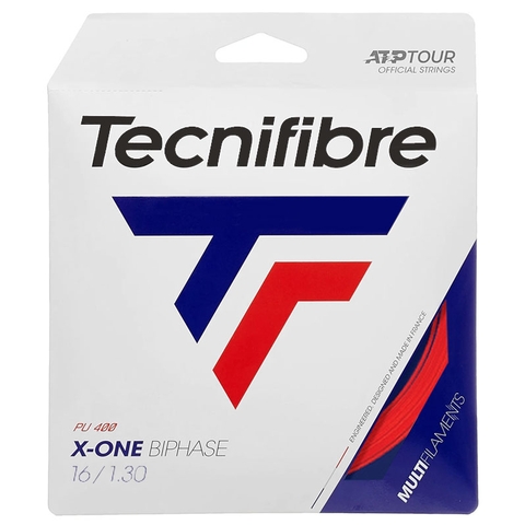  Tecnifibre X- One Biphase 16 Red Tennis String Set - Red
