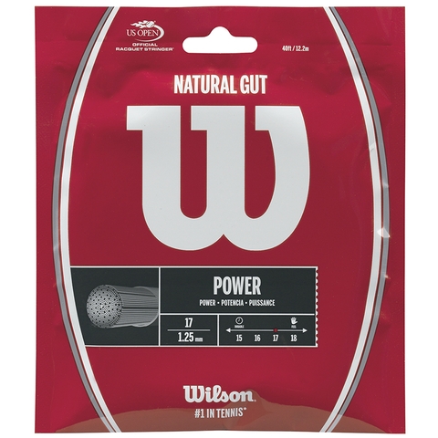  Wilson Natural Gut 17 Tennis String Set